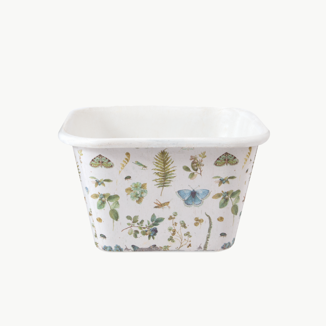 Blumentopf 15 x 15 x 9 cm Naturmotiv von Clayre & Eef