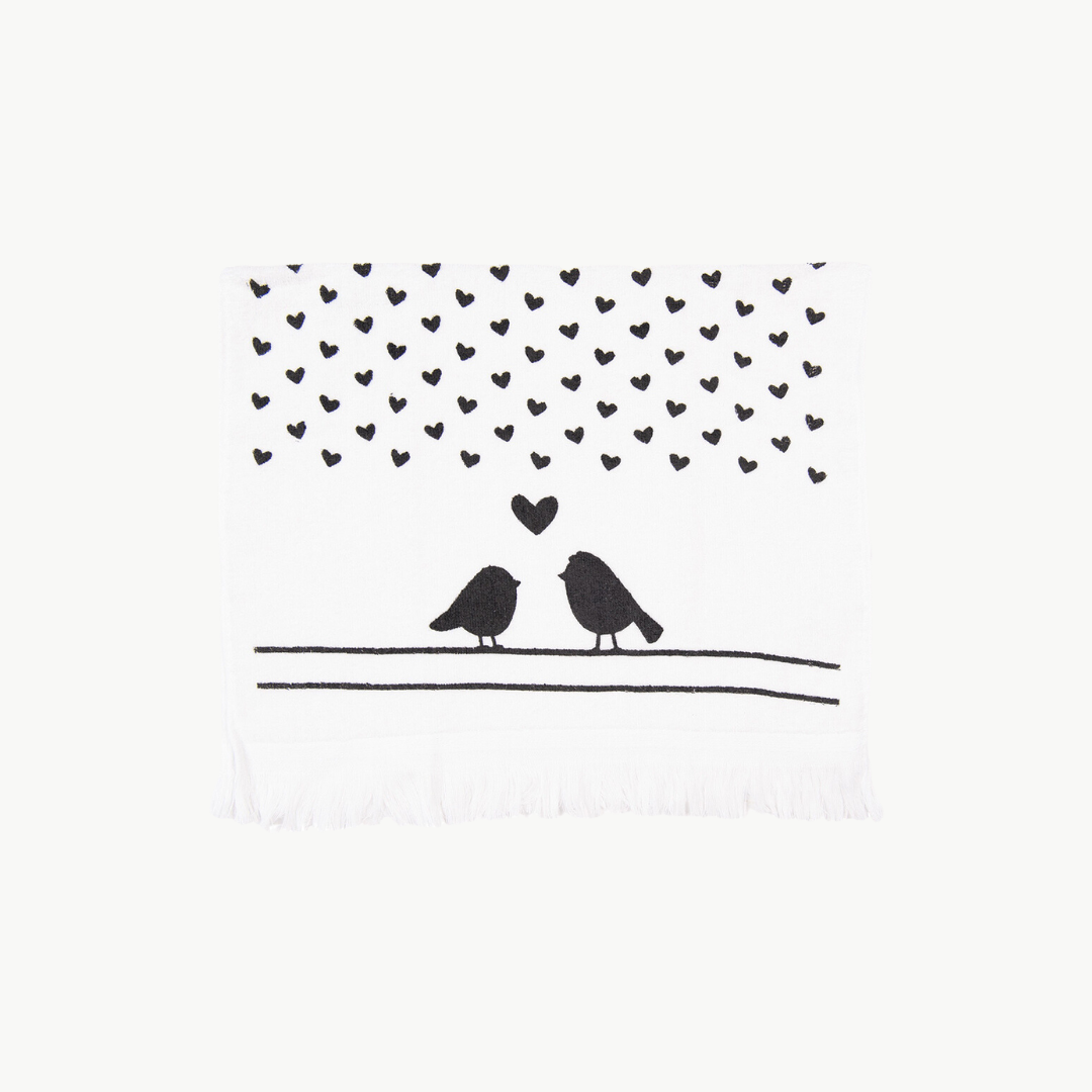 Gästehandtuch Serie Love Birds von Clayre & Eef