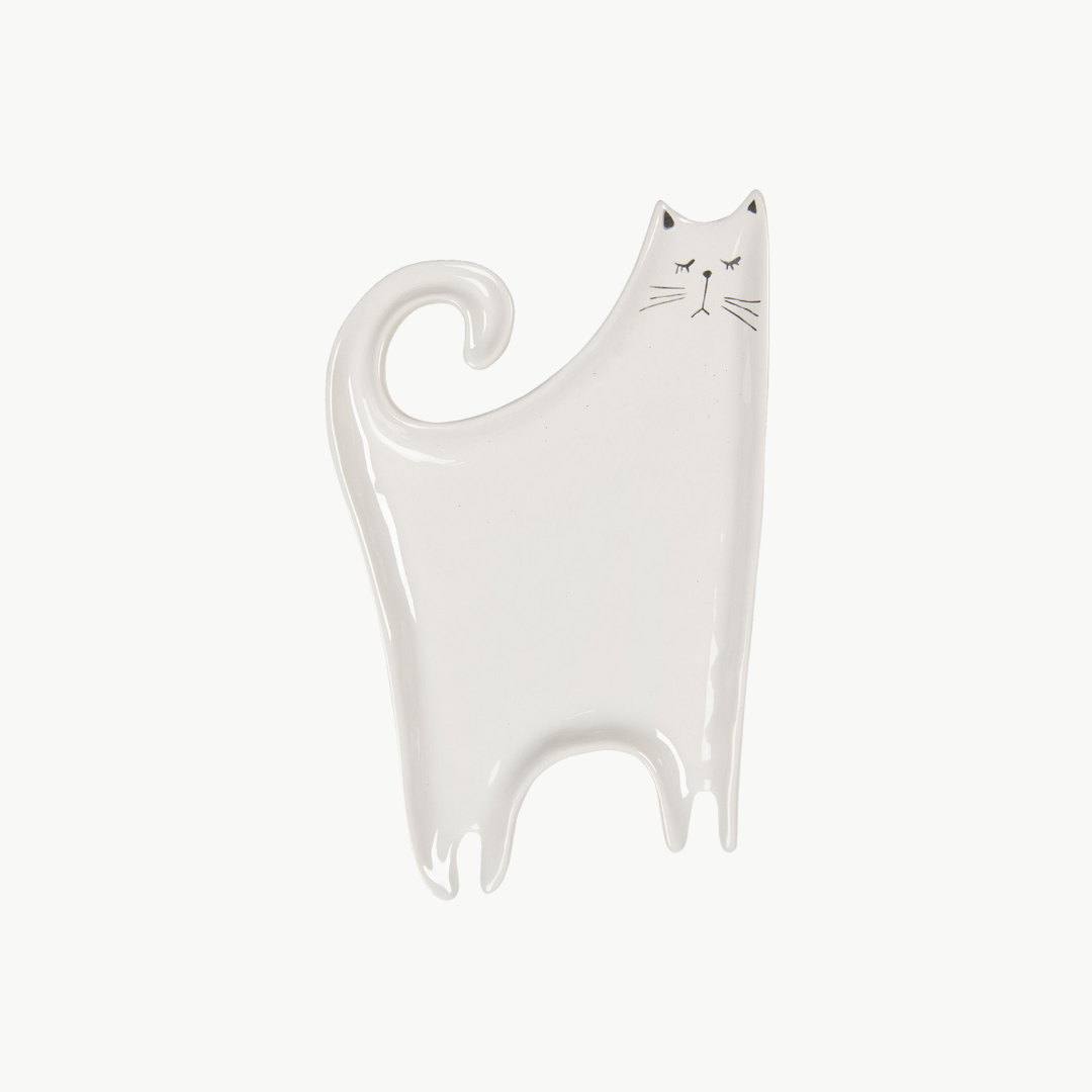 Dekoschale Katze weiß aus Keramik von Clayre & Eef