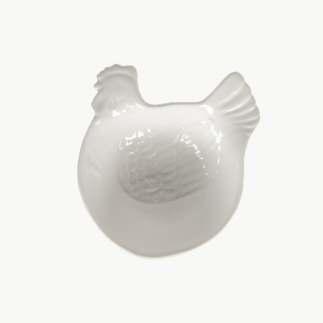 Dekoschale Huhn aus Keramik von Clayre & Eef weiß