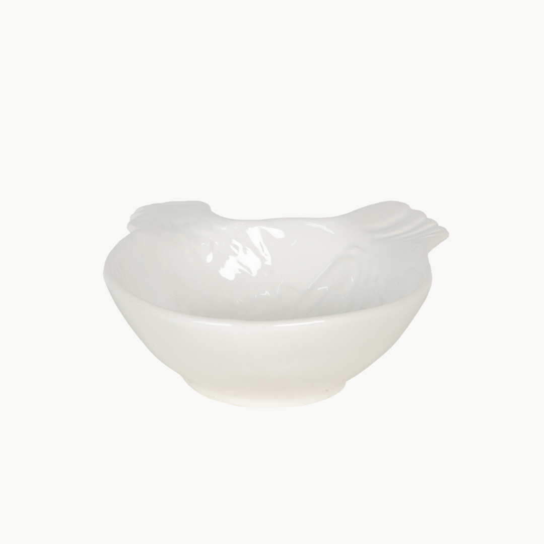 Dekoschale Huhn aus Keramik von Clayre & Eef weiß
