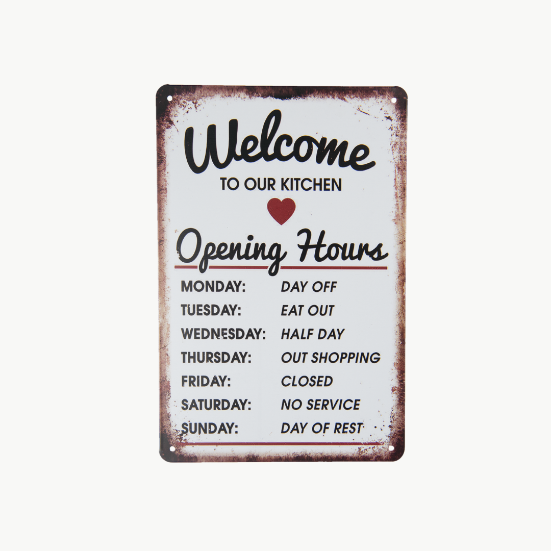 Textschild - Welcome to our Kitchen von Clayre & Eef