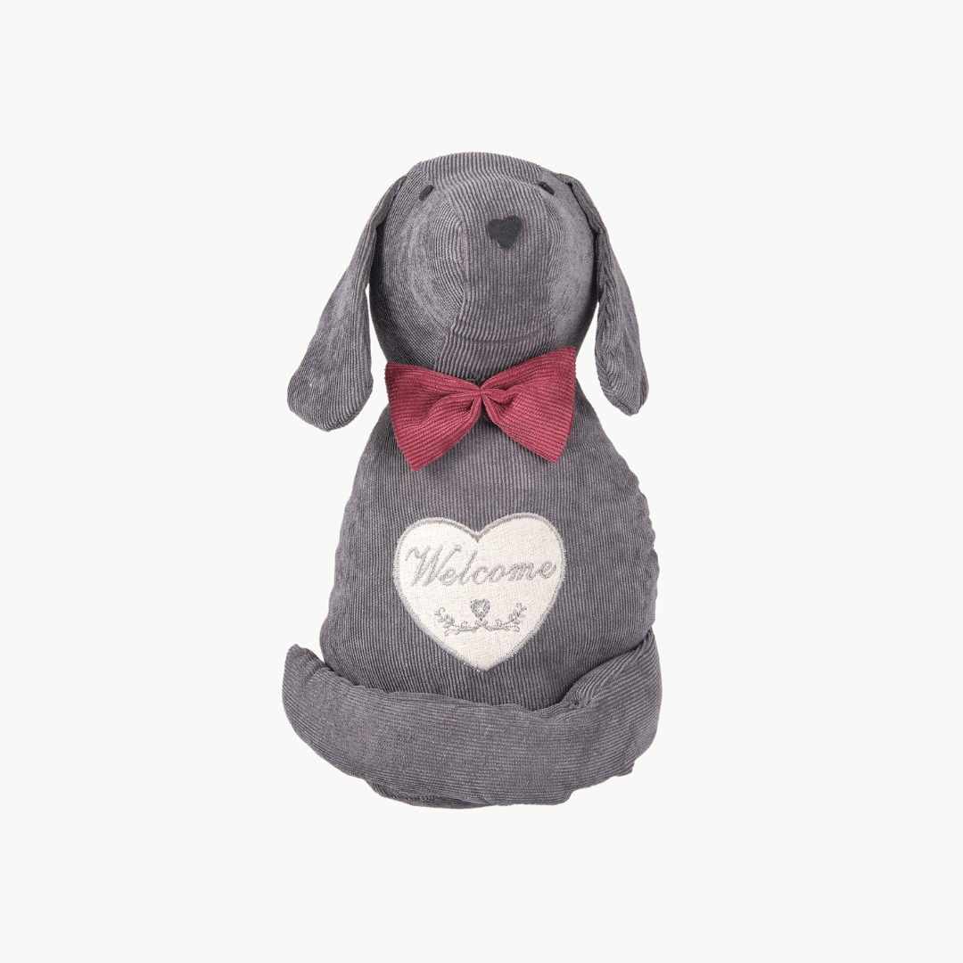 Türstopper Hund sitzend grau Welcome Clayre & Eef