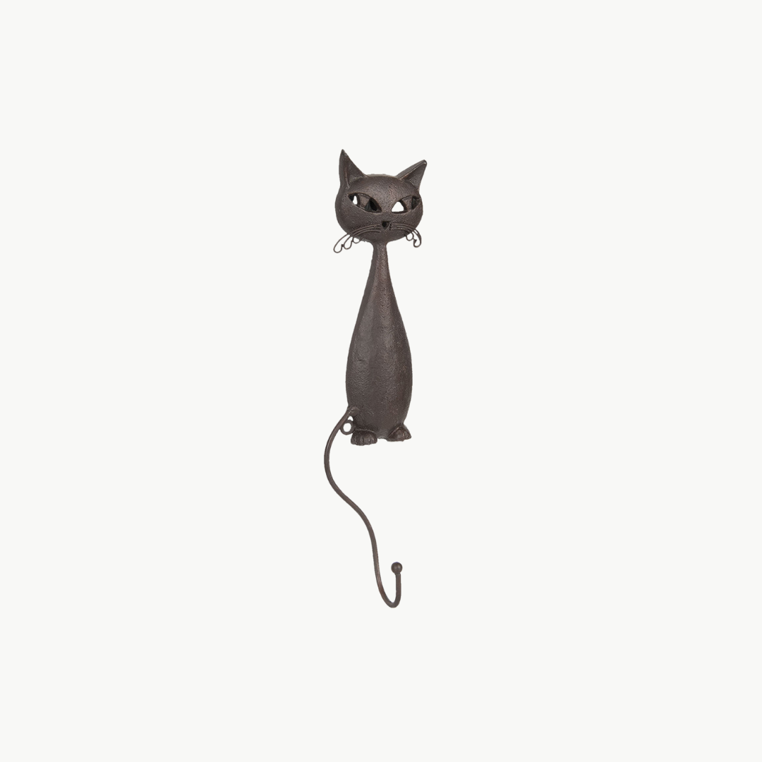 Wandhaken Katze braun von Clayre & Eef