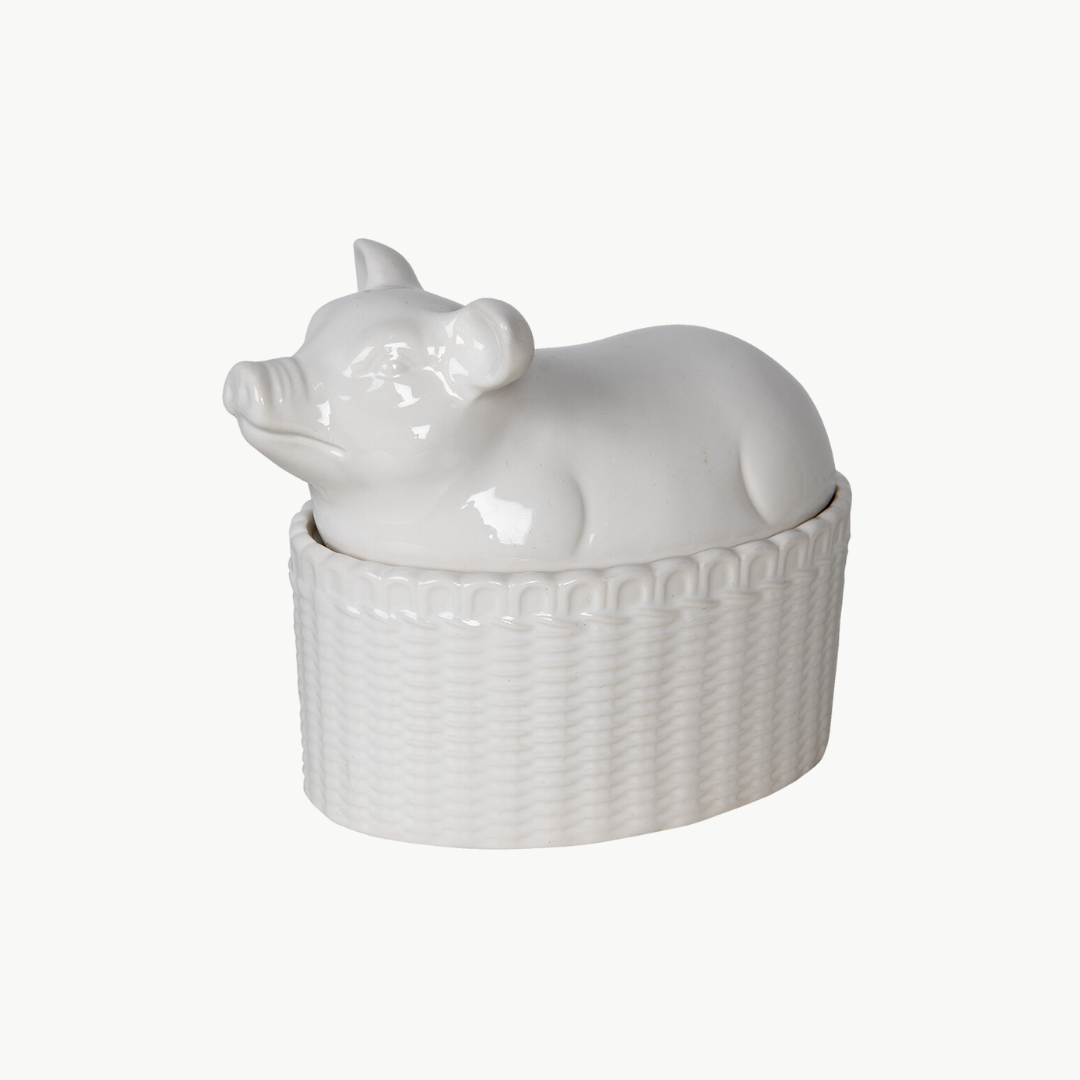 Servierschale Schwein mit Deckel von Clayre & Eef