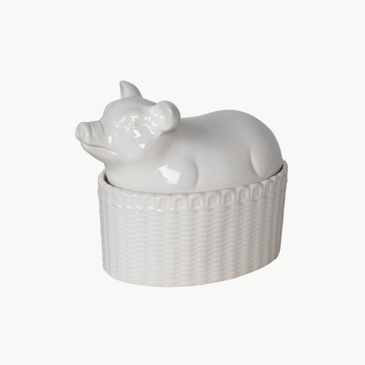 Servierschale Schwein mit Deckel von Clayre & Eef