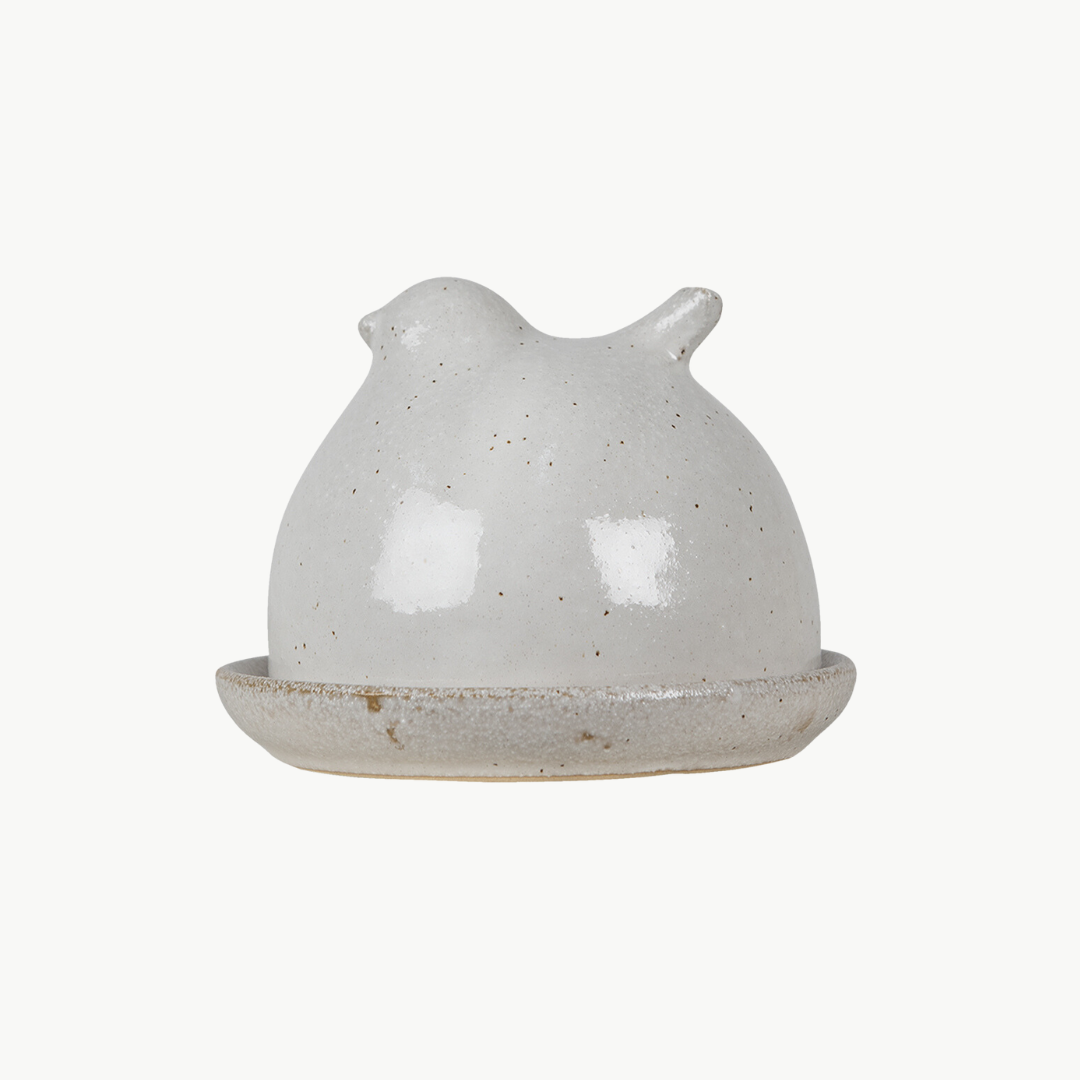 Butterglocke Vogel aus Keramik von Clayre & Eef