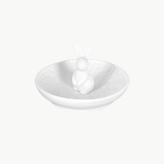 Dekoschale Kaninchen aus Keramik weiß Clayre & Eef
