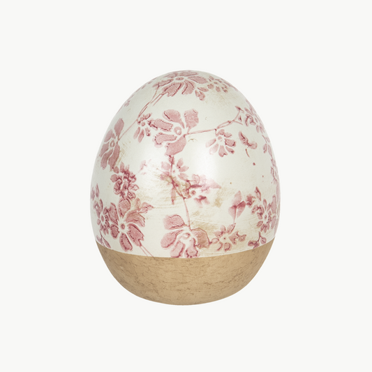 Osterei Deko Ei Blumenmotiv matt in 3 Größen von Clayre & Eef