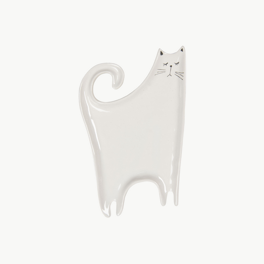 Dekoschale Katze weiß aus Keramik von Clayre & Eef