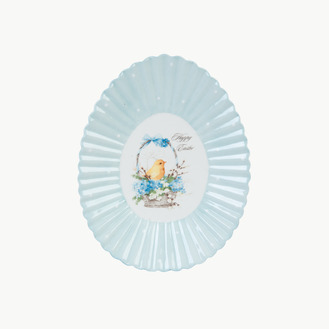Dekoschale Ostern oval aus Keramik von Clayre & Eef