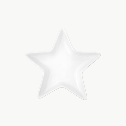 Dekoschale Stern weiß aus Keramik von Clayre & Eef