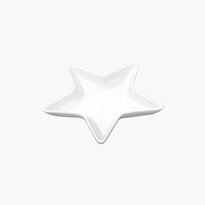 Dekoschale Stern weiß aus Keramik von Clayre & Eef