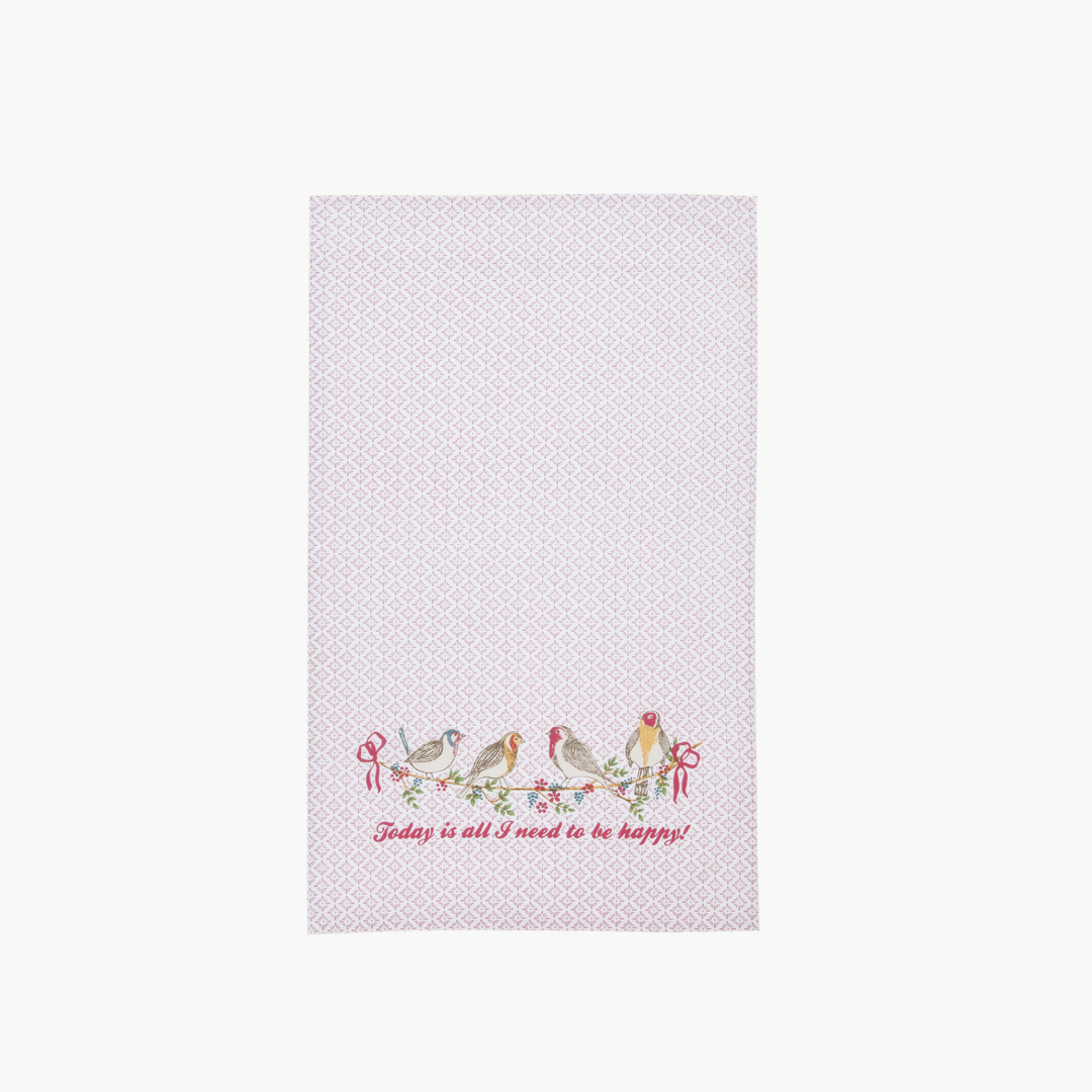 Geschirrtuch mit Vogelmotiv von Clayre & Eef