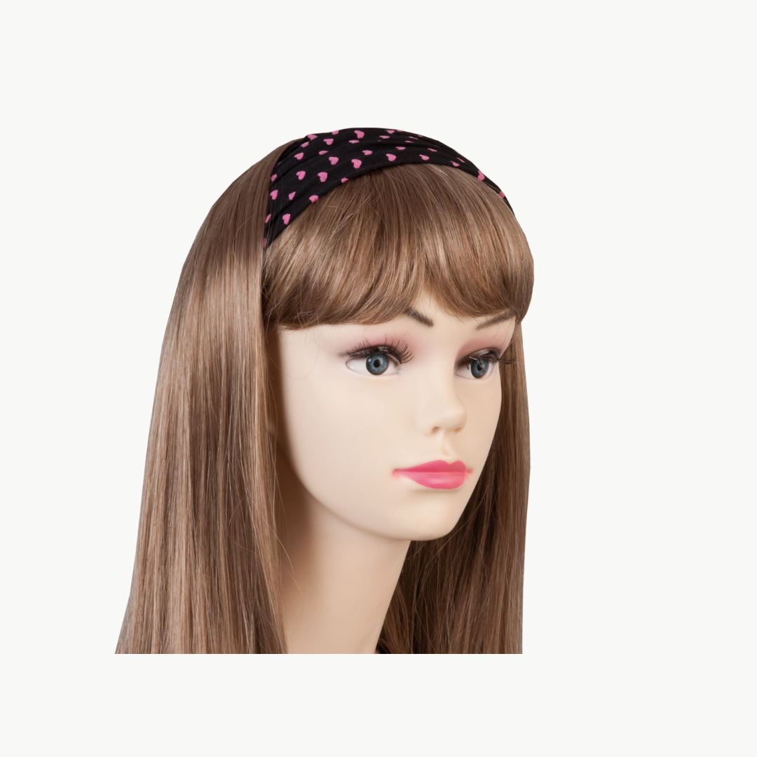 Haarband schwarz mit kleinen Herzen von Clayre & Eef