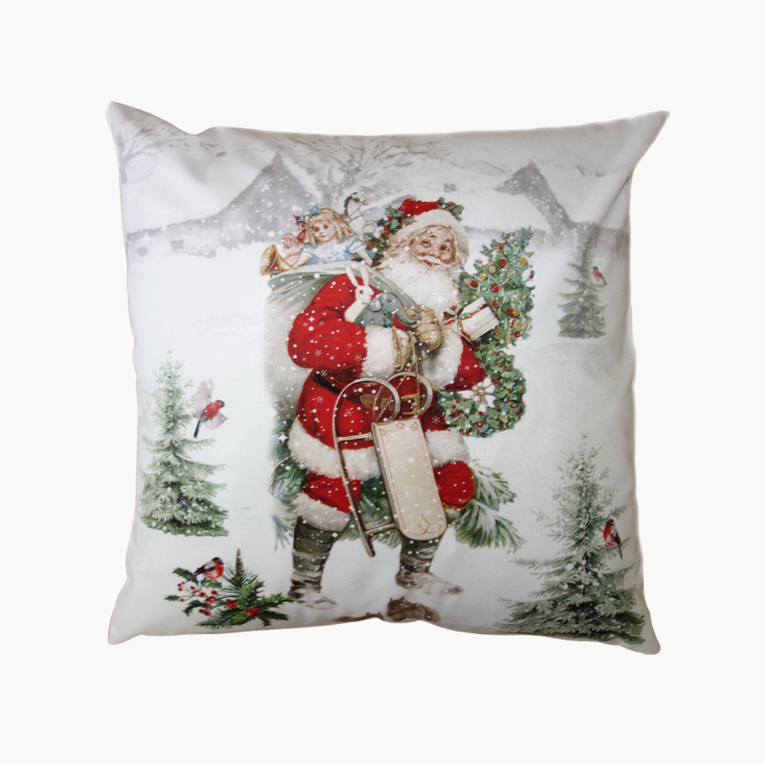 Kissenhülle mit Weihnachtsmotiv von Clayre & Eef