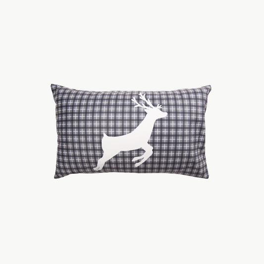 Kissenhülle kariert mit Rentier von Clayre & Eef