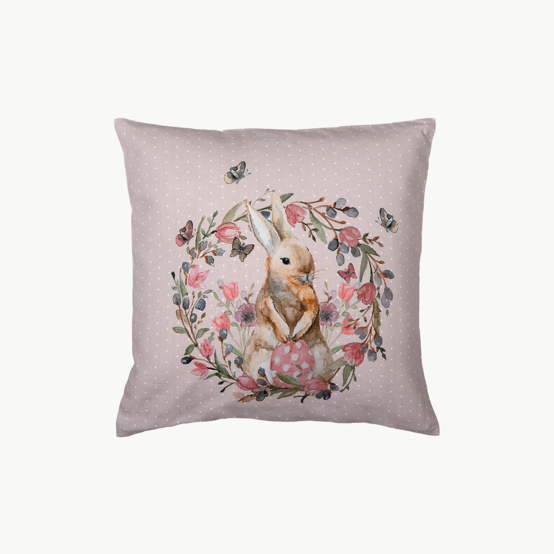 Kissenhülle aus der Serie Happy Bunny von Clayre & Eef