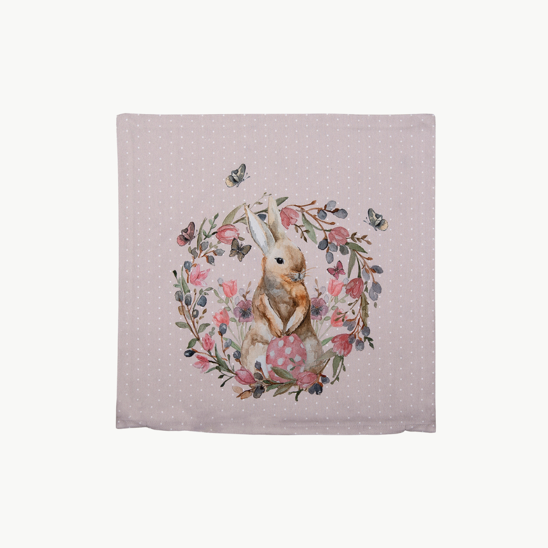 Kissenhülle aus der Serie Happy Bunny von Clayre & Eef