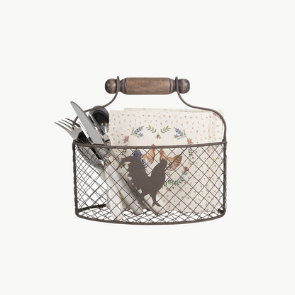 Korb braun Huhn Eisen von Clayre & Eef