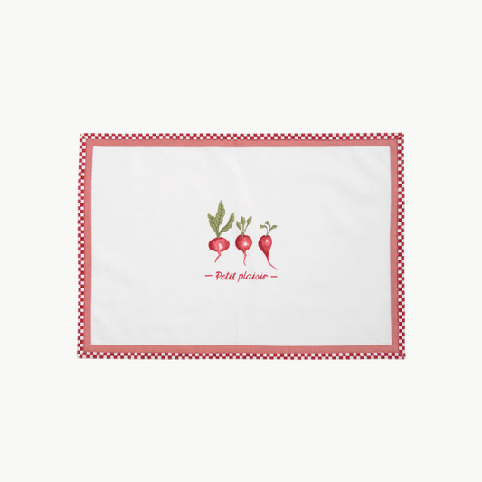 Platzdeckchen Petit Plaisir von Clayre & Eef weiß-rot