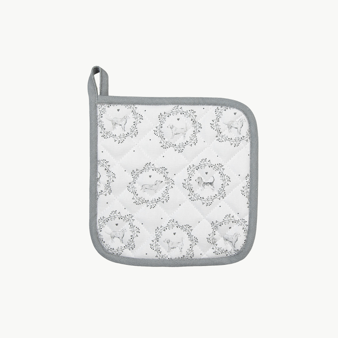 Topflappen Serie Lovely Grey Dog von Clayre & Eef