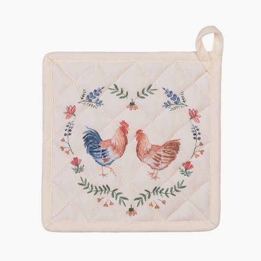 Topflappen Chicken and Rooster von Clayre & Eef