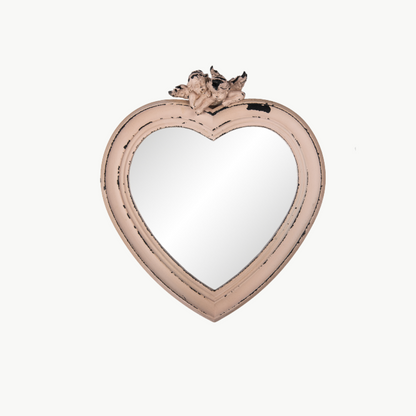 Wandspiegel herzförmig rosa von Clayre & Eef