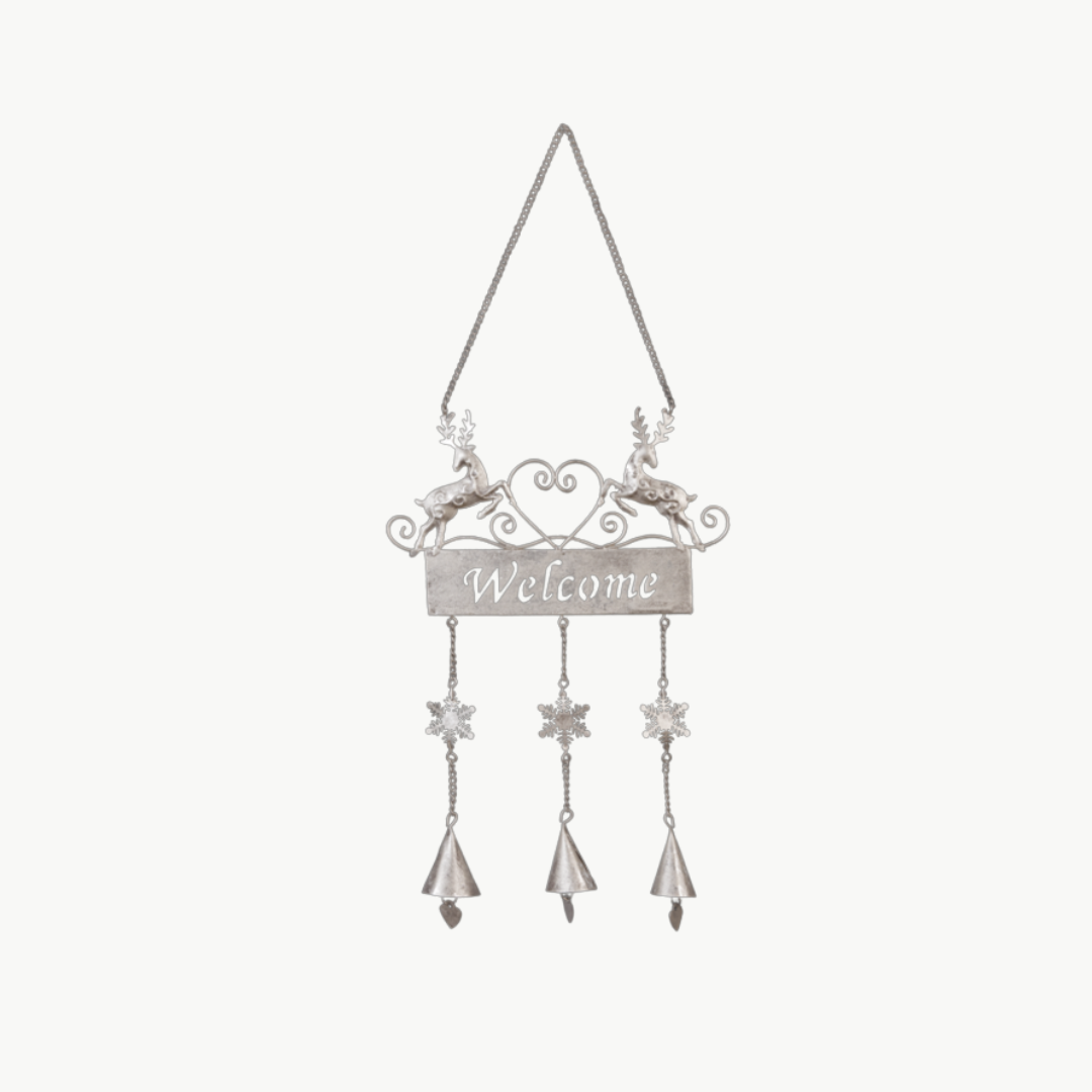 Windspiel 2 Rentiere silberfarben Clayre & Eef